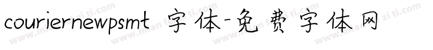 couriernewpsmt 字体字体转换